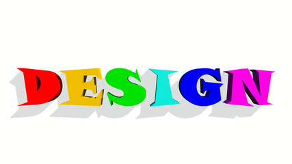 Colorful inscription design