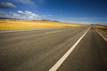 Highway in Qinghai province, China