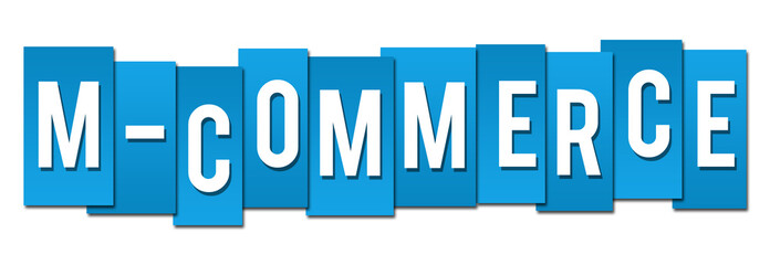 Mobile Commerce Blue Stripes 
