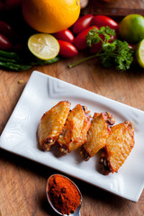 Roast chicken wings