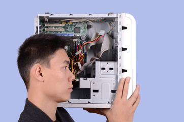 defekter Computer, EDV techniker