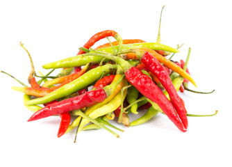 fresh chilli on a white background