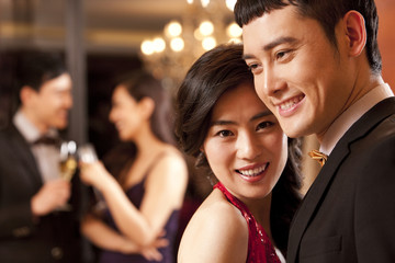 Young people in formal party