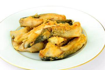 Healthy and Diet Food: Fried Fish Carp.