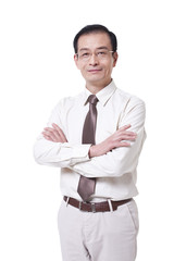 Professional businessman arms crossed