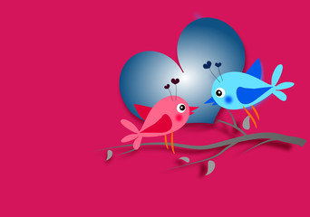 Birds in love