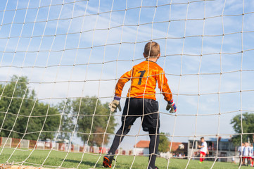 little soccer goalkeeper