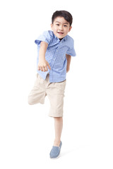 Boy jumping with excitement