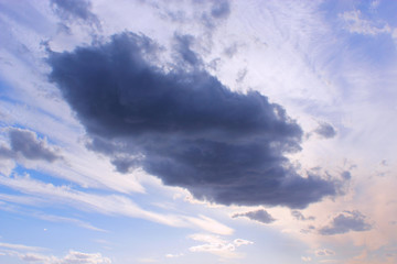 Fototapeta premium Evening landscape with cloud