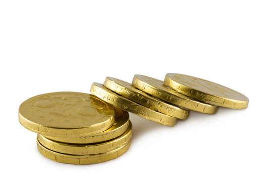 Glittering gold coins