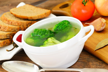 Broccoli and Carrots Soup. Diet Fitness Nutrition