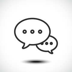 Speech bubble icon. Vector illustration