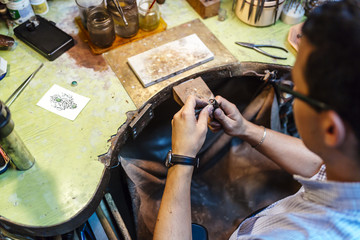 Goldsmith working