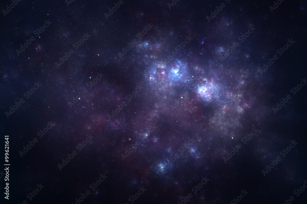 Wall mural night sky - universe filled with stars, nebula and galaxy