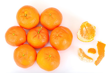 Delicious Juicy Ripe Sweet Mandarins.