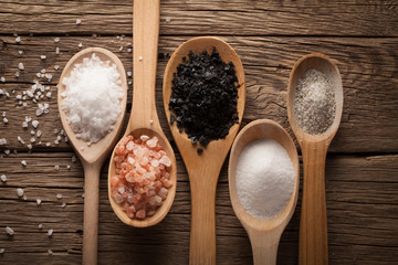 collection of different types of salt