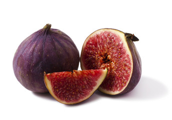Ripe Figs fruits isolated on white background