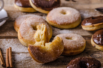 Old style donuts rustic style