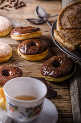 Old style donuts rustic style