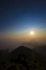 Sun shortly before sunset