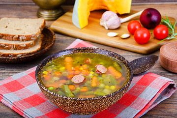 Vegetable Soup. Diet Fitness Nutrition