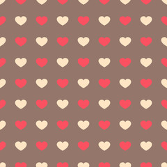 Cute retro abstract seamless pattern. Can be used for wallpaper, cover fills, web page background, surface textures. Pink, broun and white colors.