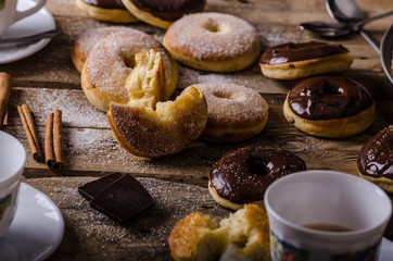 Old style donuts rustic style