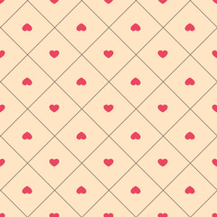 Cute retro abstract seamless pattern. Can be used for wallpaper, cover fills, web page background, surface textures. Pink, broun and white colors.