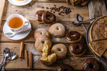Old style donuts rustic style