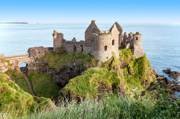 Fototapeta na wymiar Ruins of Dunluce Castle in Northern Ireland