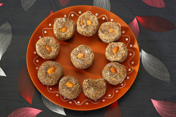 Indian sweet dryfruit and cocnut ladoo
