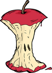 Eaten Red Apple