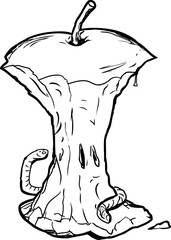 Outline of Apple and Worm