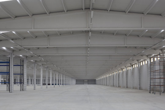 Large empty storehouse