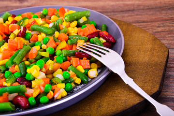 Mexican Mix of Vegetables. Tomatoes, Beans, Celery Root, Green B