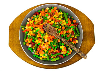 Mexican Mix of Vegetables. Tomatoes, Beans, Celery Root, Green B