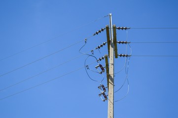 electricity post in country Thailand