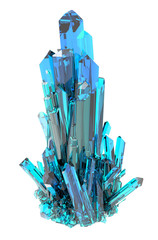 Crystal on a white background isolated