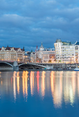 Obraz premium Prague Riverside View
