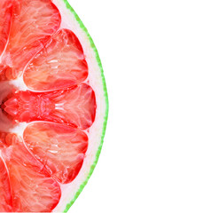 Fresh pomelo fruit isolated on white background