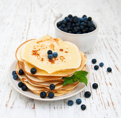 Pancakes with fresh berries