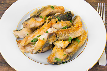 Healthy and Diet Food: Fried Fish Carp