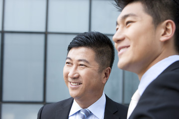Smiling businessmen