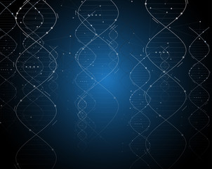 DNA Abstract icon and element collection. Futuristic technology