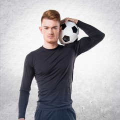 Man holding a soccer ball