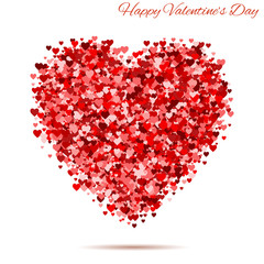 Fototapeta na wymiar Valentines day vintage red heart