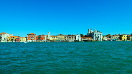 Fototapeta na wymiar View from Giudecca canal, Venice, Italy.