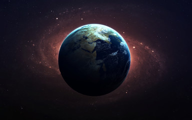 Fototapeta na wymiar The Earth from space. This image elements furnished by NASA.