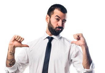 Man proud of himself