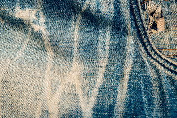 jeans texture background, pocket closeup